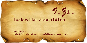 Iczkovits Zseraldina névjegykártya